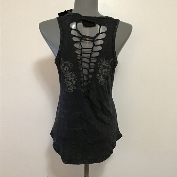 NWT Harley Davidson Slash Back Tank Top With Bedazzled Logo Size S - Picture 4 of 14